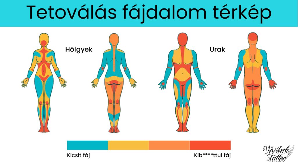 fajdalomtérkép Tetoválás fájdalom térkép