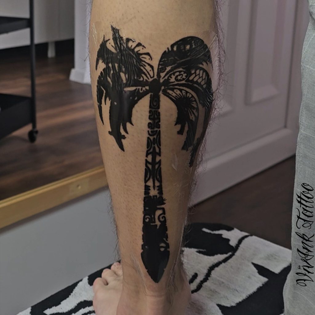 Second skin tetoválás fólia alatt begyűlt a tinta a gyógyulás 3.napján.