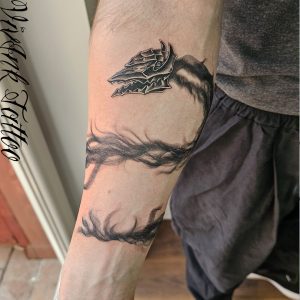 Berserker armot tetoválás alkaron